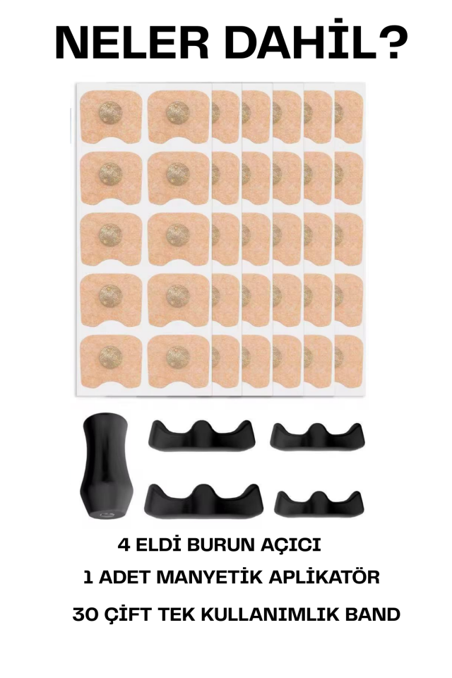 Eldi Medikal Manyetik Burun Açıcı/Bandı | Horlamayı Azaltır | Nefes Almayı Kolaylaştırır | Uyku Dönemi ve Spor Sırasında Kullanıma Uygundur | 30 Çift Beyaz Başlama Seti | Hassas Ciltler | Yapışkan Bandlar Terlemeye Dayanıklıdır