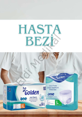 Golden Belbantlı Hasta Bezi - Ekstra Emici Tekstil Yüzeyli Yetişkin Bezi - Sızdırmaz Bariyerli, Koku Önleyici ve Islaklık Göstergeli (30 Adet)