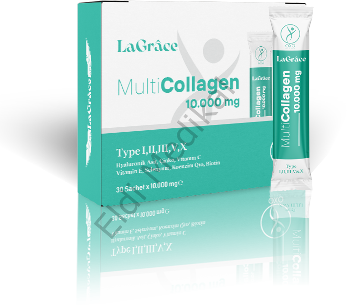 OXO Global Multi Collagen Complex | 30 Saşe | Hidrolize Tip 1 & 3 Peptitler | Hyaluronik Asit, C Vitamini & Biotin & Çinko | Yaşlanma Karşıtı Cilt, Saç ve Tırnak Desteği