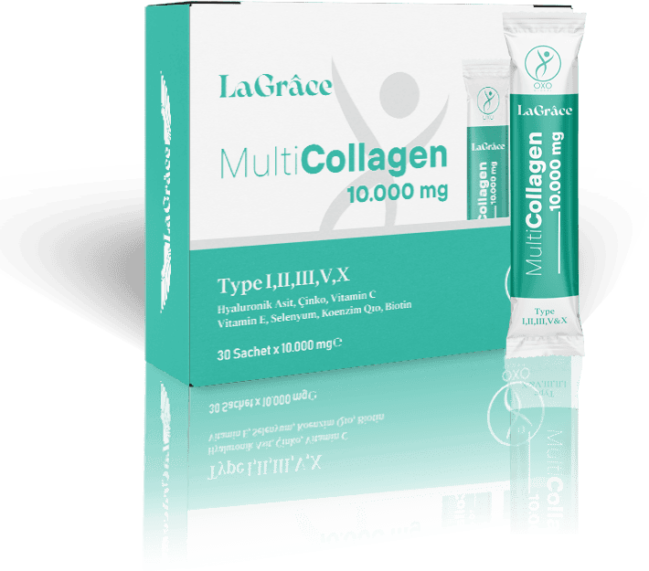 OXO Global Multi Collagen Complex | 30 Saşe | Hidrolize Tip 1 & 3 Peptitler | Hyaluronik Asit, C Vitamini & Biotin & Çinko | Yaşlanma Karşıtı Cilt, Saç ve Tırnak Desteği