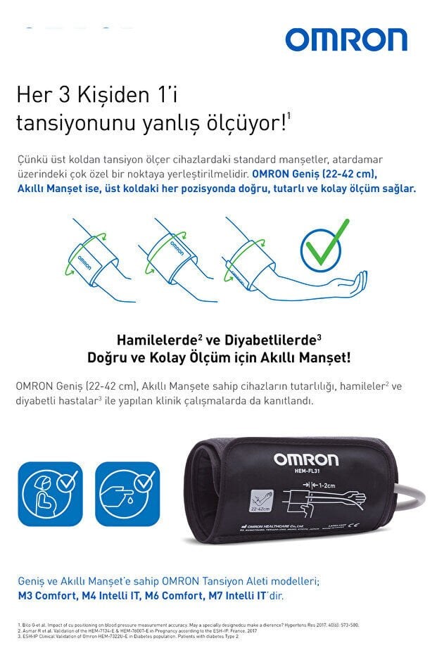 Omron M2 Basic Üst Koldan Pilli Dijital Tansiyon Aleti
