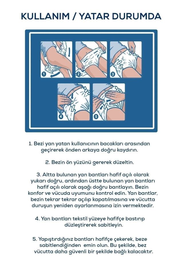 Medcare Yetişkin Bel Bantlı Hasta Bezi Large Classic (Büyük Boy) 30 Adet