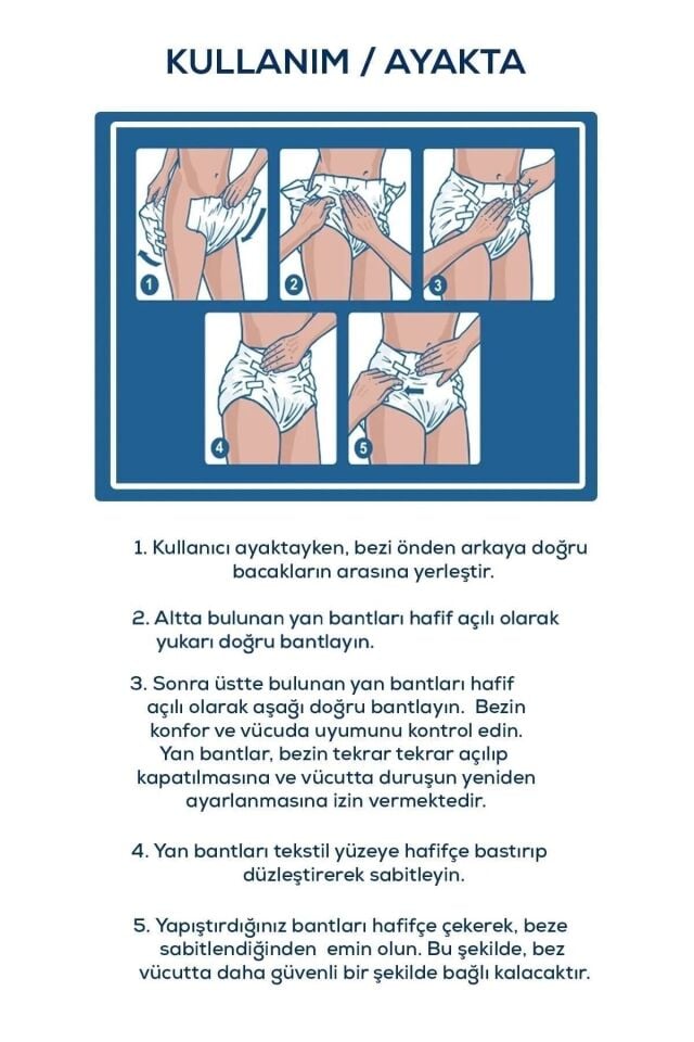 Medcare Yetişkin Bel Bantlı Hasta Bezi Large Classic (Büyük Boy) 30 Adet