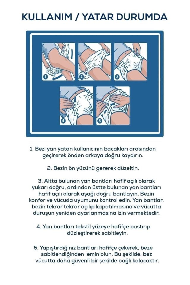 Medcare Yetişkin Bel Bantlı Hasta Bezi Medium Classic (Orta Boy) 30 Adet