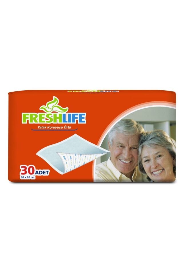 Freshlife Yatak Koruyucu Örtü 60x90 cm, Sıvı Geçirmez, Yüksek Emici, 30 Adet
