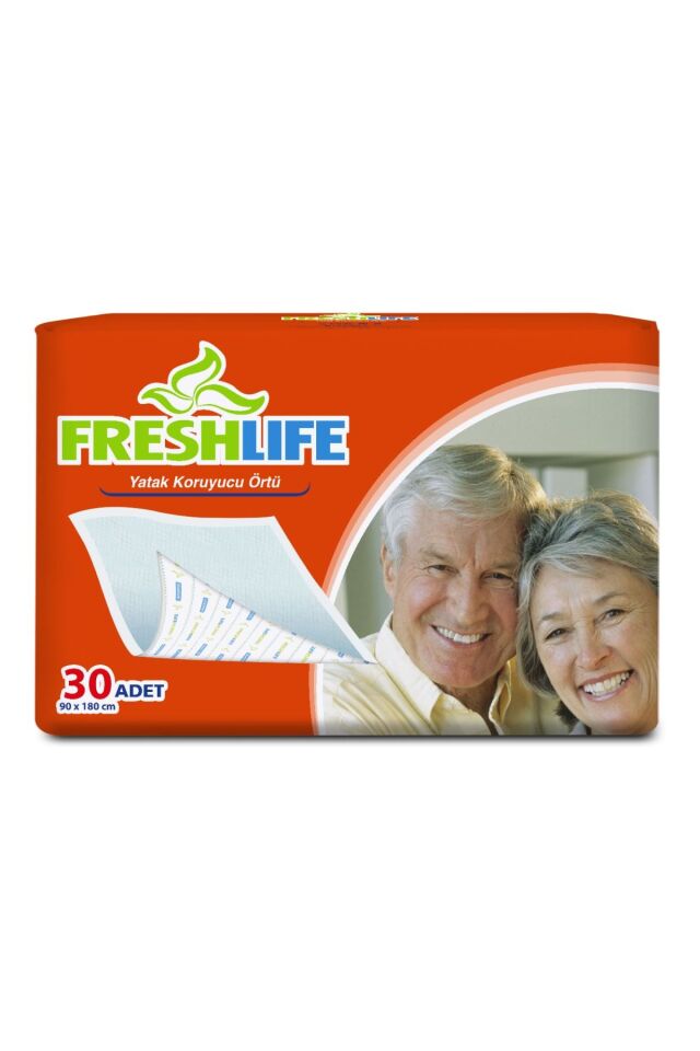 Freshlife Yatak Koruyucu Örtü 90x180 cm, Sıvı Geçirmez, Yüksek Emici, 30 Adet