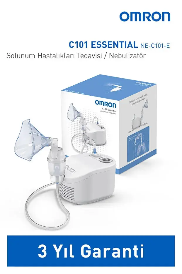 Omron C101 Essential Kompresörlü Nebulizatör (Ev Tipi Buhar Makinesi)