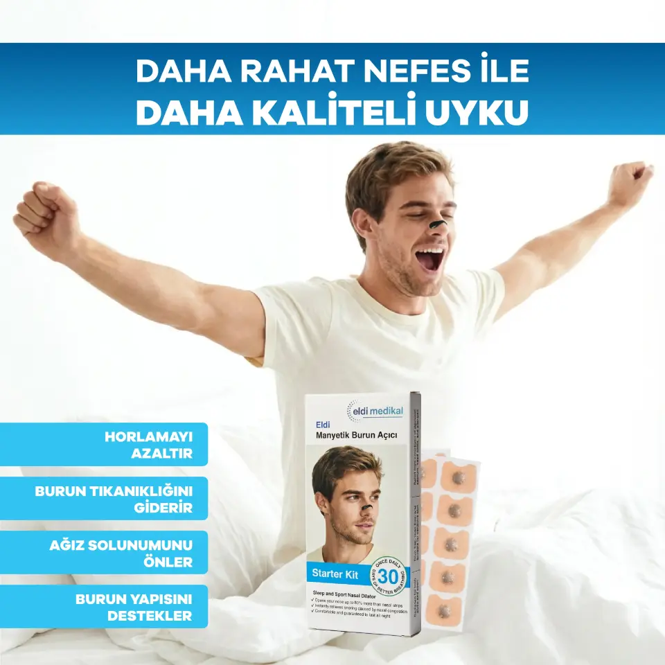 Eldi Manyetik Burun Açıcı Bandı - 30 Çift Siyah Başlama Seti