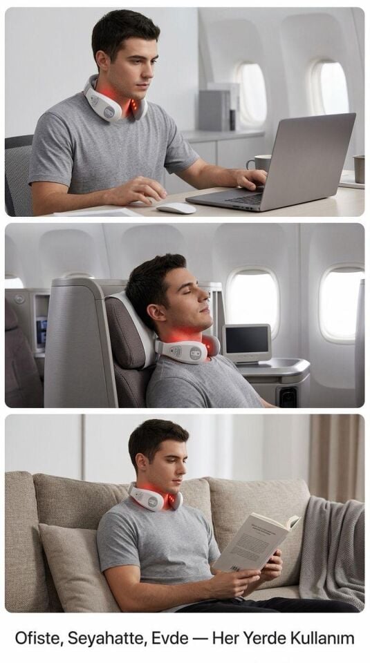 Eldi Akıllı Boyun Masaj Aleti - 6 Modlu Isıtmalı Wellness Teknolojisi